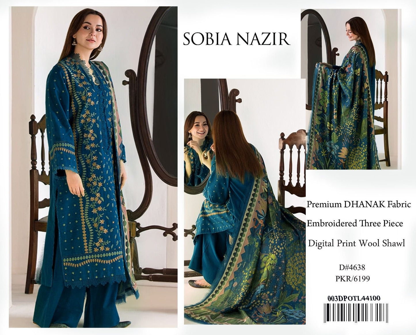 3 pc unstitched embroidered collection