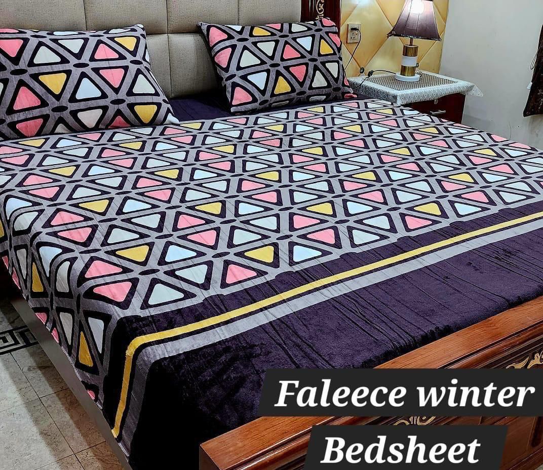 3PCS Flees Bedsheet Design 8822