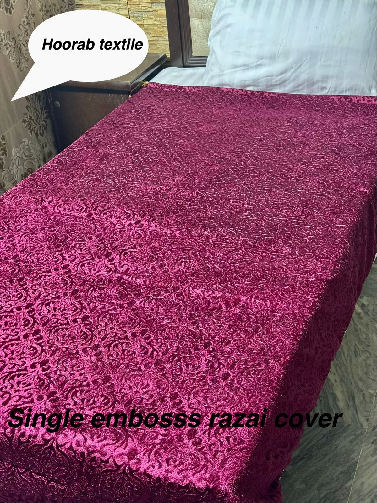 Single embose velvet