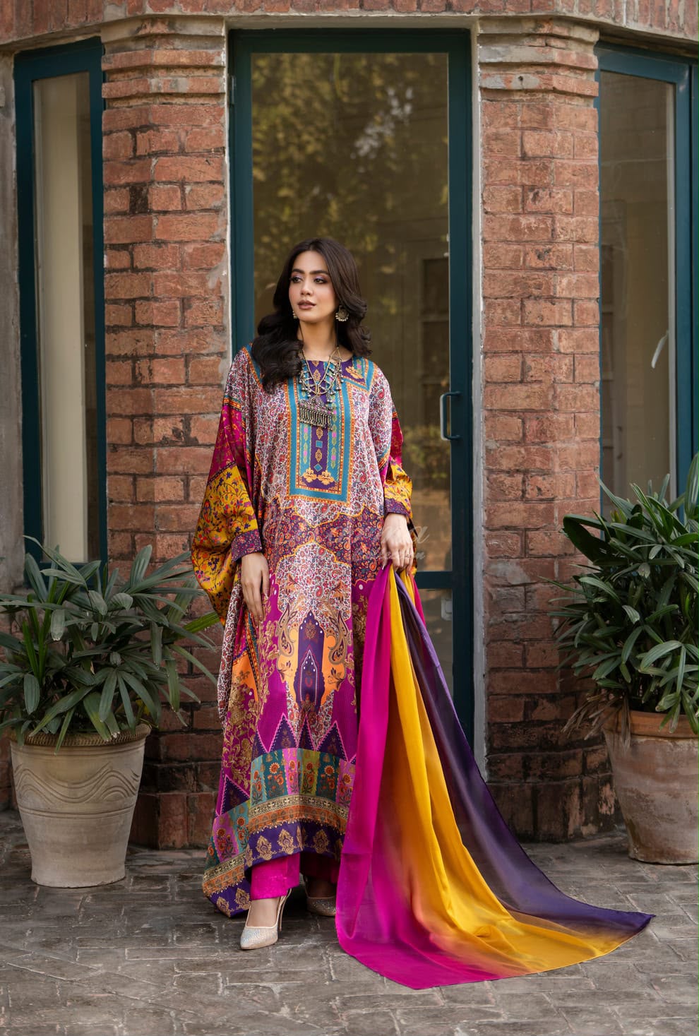 Silk printed lawn collection