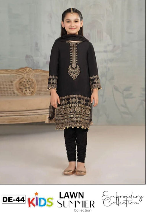 () Girls Embroidered Summer Suit | Lightweight & Comfortable | Age 4–12 Years