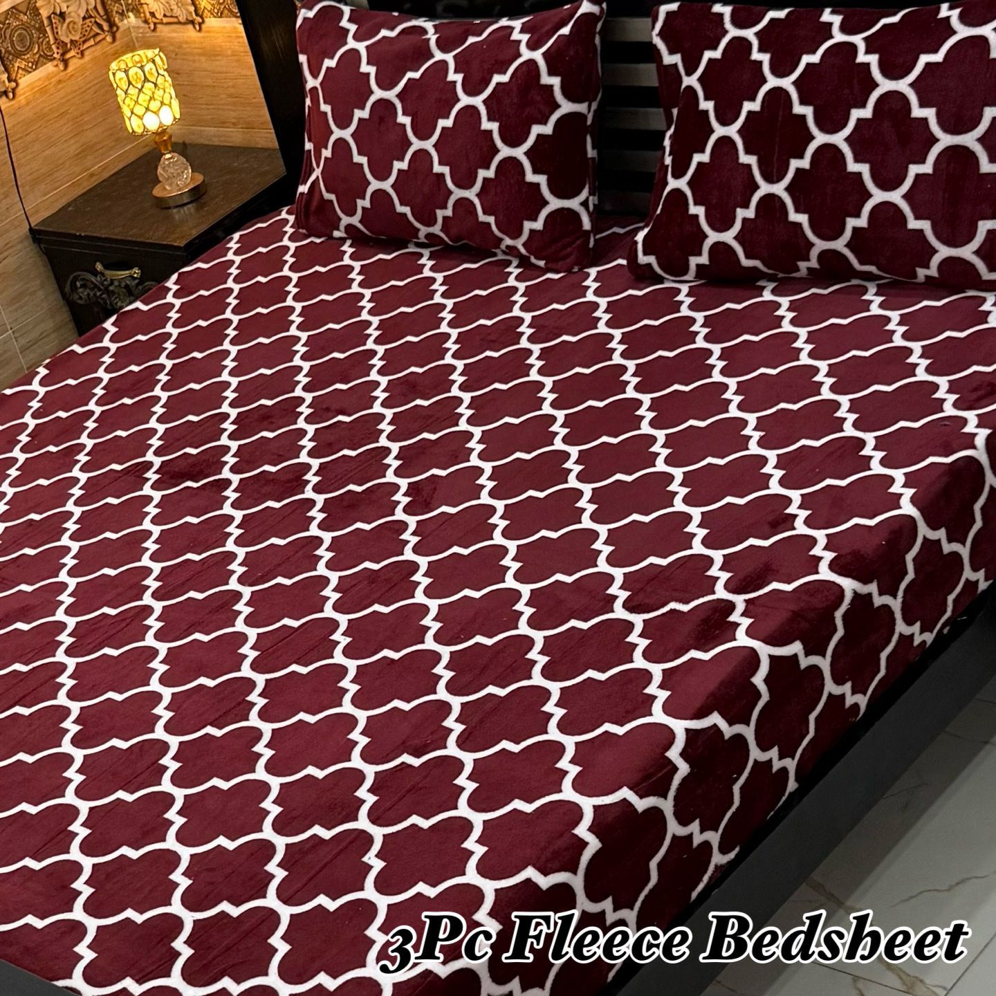 3PCS Flees Bedsheet Design 8851