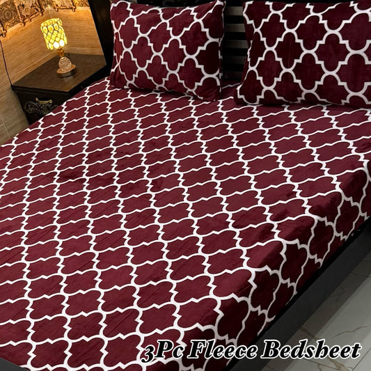 3PCS Flees Bedsheet Design 8851