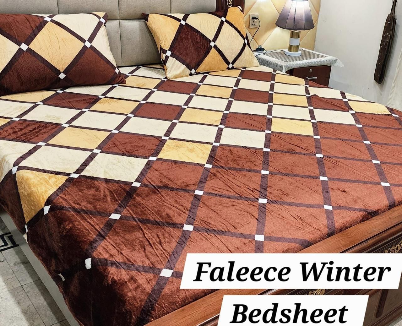 3PCS Flees Bedsheet Design 8828