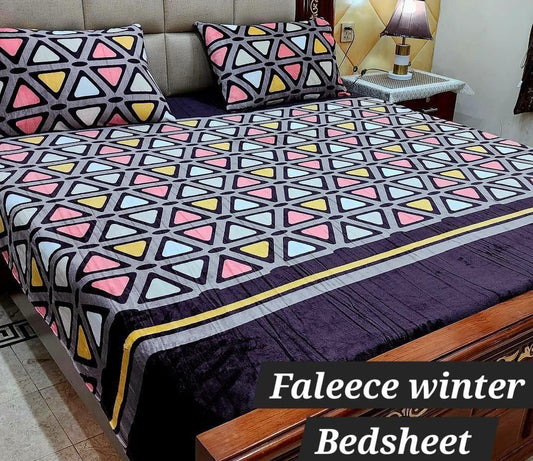 3PCS Flees Bedsheet Design 8822