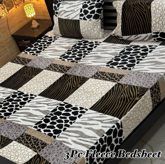 3PCS Flees Bedsheet Design 8879