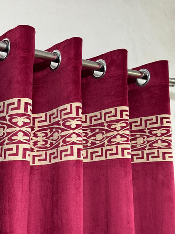 ✨ Velvet Curtain – Laser Design ✨(Ultra Soft)